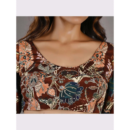 Bohame Zaria Maroon Lehenga (Set of 4)