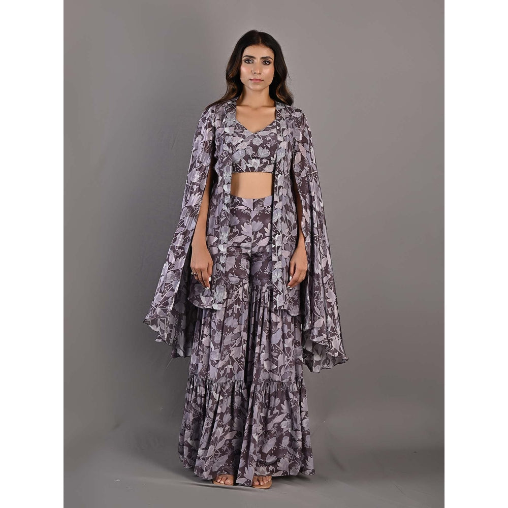 Bohame Voila Multi Mauve Sharara (Set of 3)