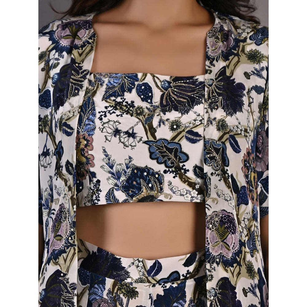 Bohame Alyssa Multi & Off White Co-Ord (Set of 3)