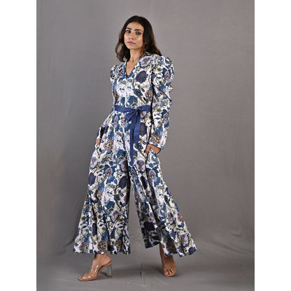 Bohame Daphne Multi & Off White Jumpsuit (Set of 2)