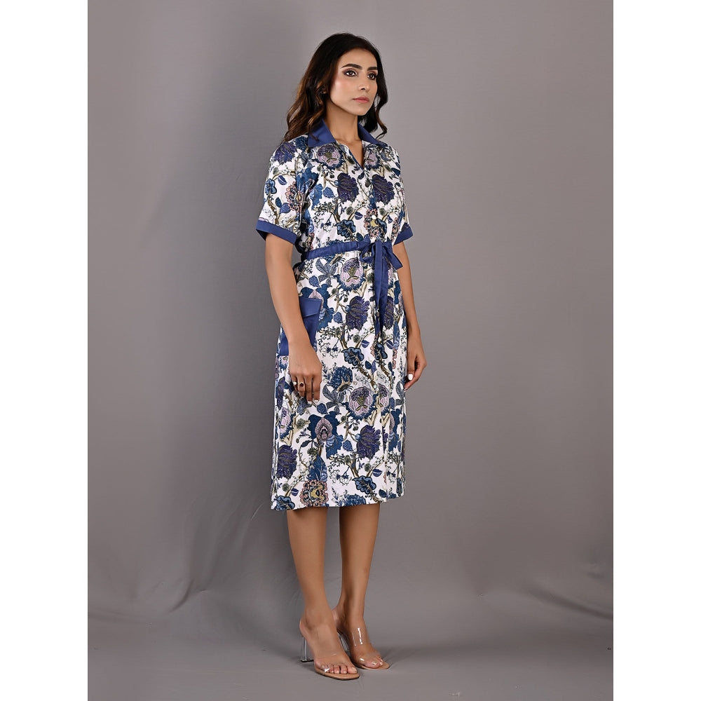 Bohame Delphine Multi & Off White Shirt Dress