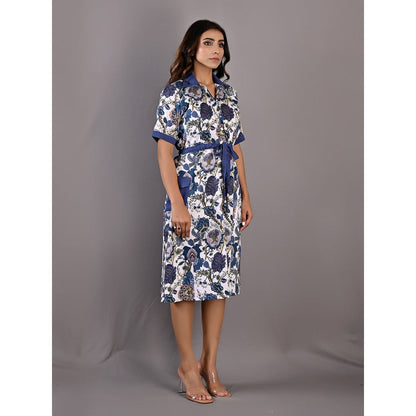 Bohame Delphine Multi & Off White Shirt Dress