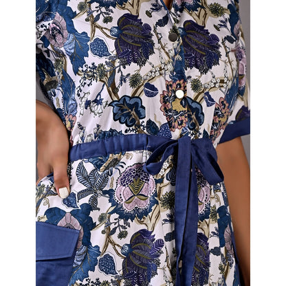 Bohame Delphine Multi & Off White Shirt Dress