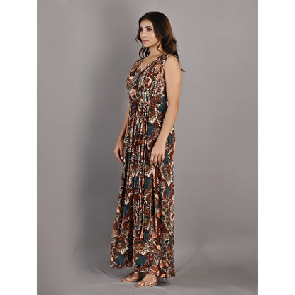 Bohame Fern Multi & Maroon Jumpsuit