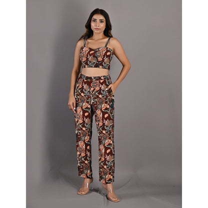 Bohame Elestren Multi & Maroon Co-Ord (Set of 3)