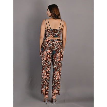 Bohame Elestren Multi & Maroon Co-Ord (Set of 3)