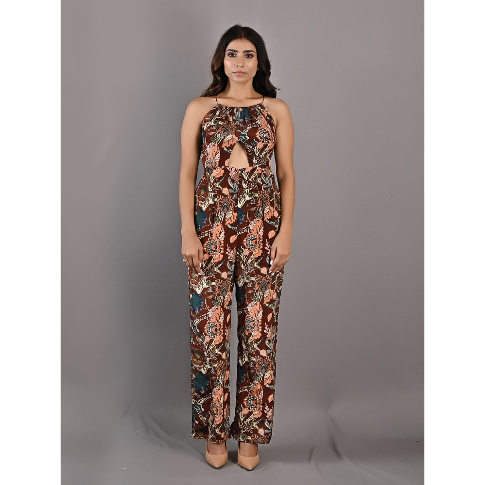Bohame Primrose Multi & Maroon Jumpsuit