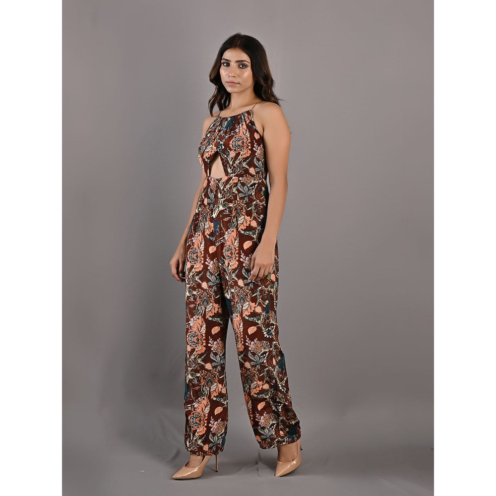 Bohame Primrose Multi & Maroon Jumpsuit