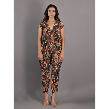 Bohame Varda Multi & Maroon Jumpsuit