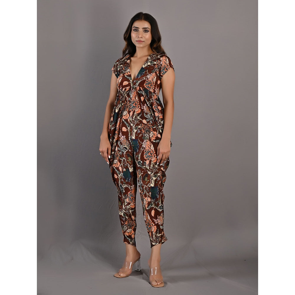 Bohame Varda Multi & Maroon Jumpsuit