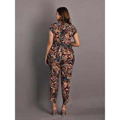 Bohame Varda Multi & Maroon Jumpsuit