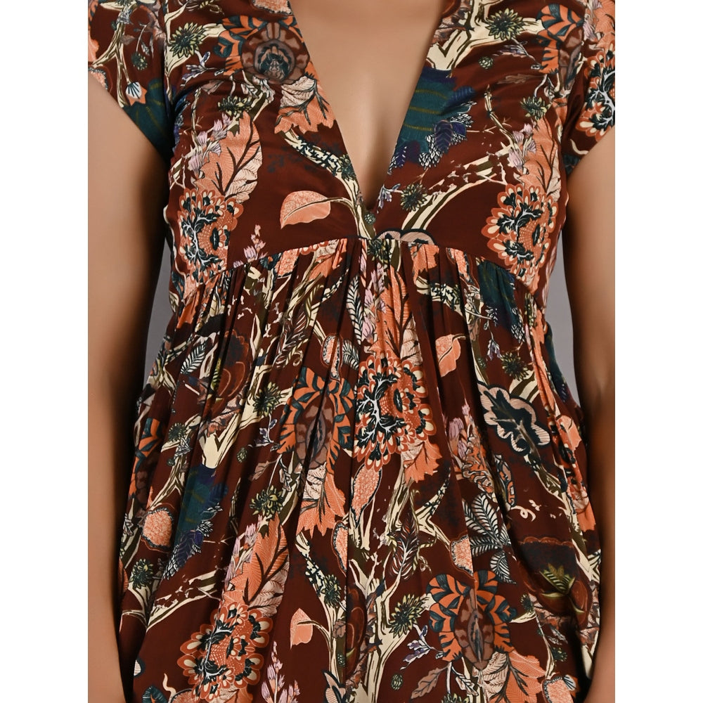 Bohame Varda Multi & Maroon Jumpsuit