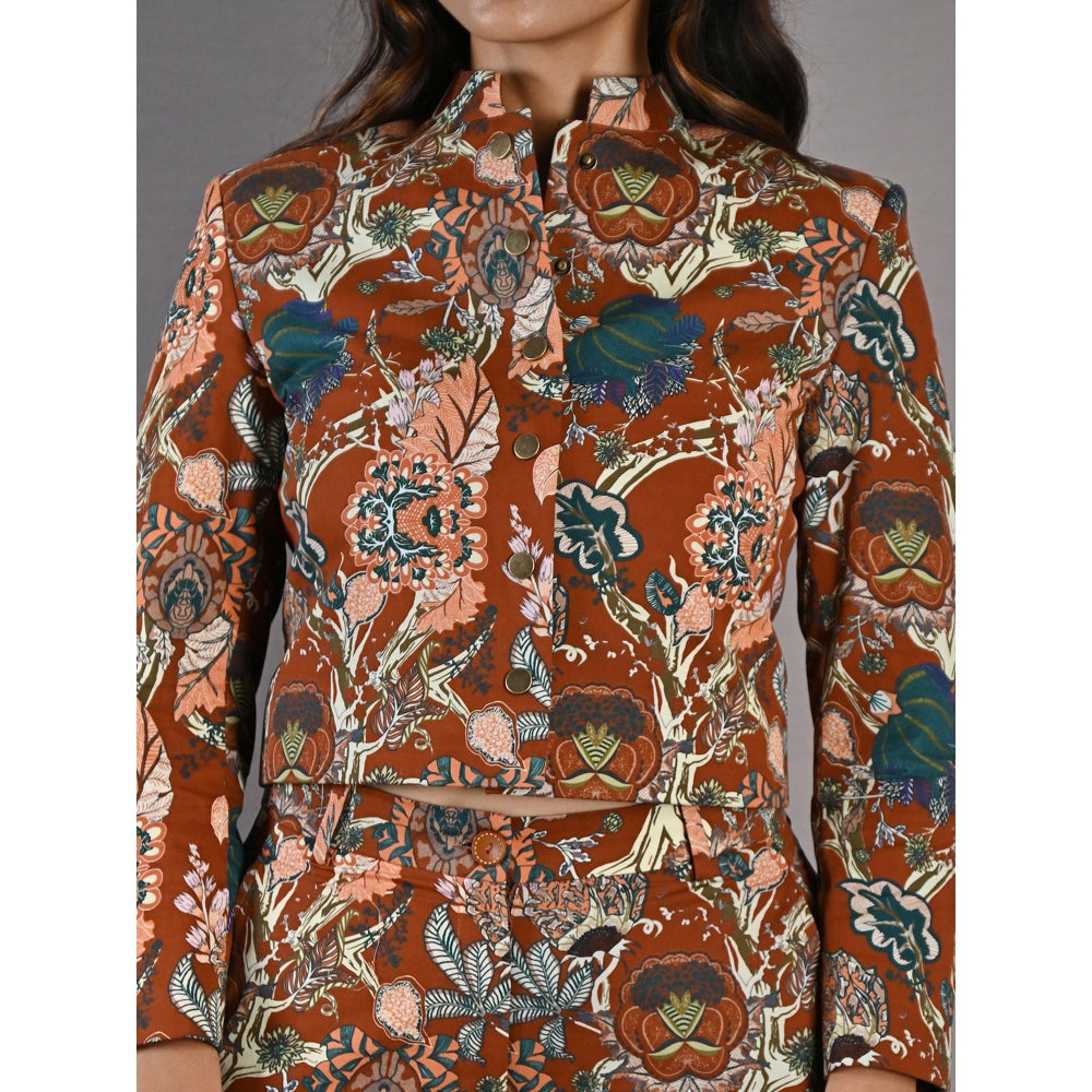 Bohame Maryam Multi & Maroon Jacket (Set of 2)