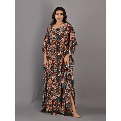 Bohame Raisa Multi & Maroon Kaftan