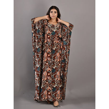 Bohame Raisa Multi & Maroon Kaftan