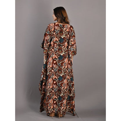 Bohame Raisa Multi & Maroon Kaftan