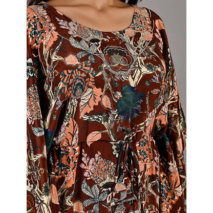 Bohame Raisa Multi & Maroon Kaftan