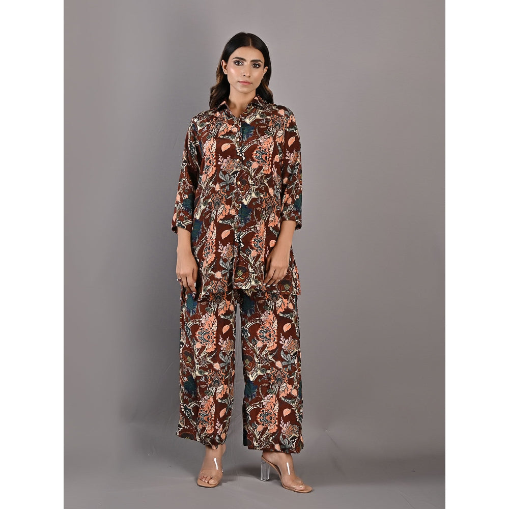 Bohame Senna Multi & Maroon Co-Ord (Set of 2)