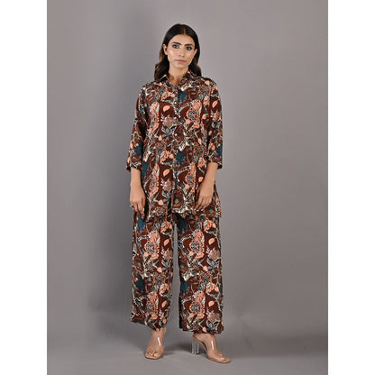 Bohame Senna Multi & Maroon Co-Ord (Set of 2)