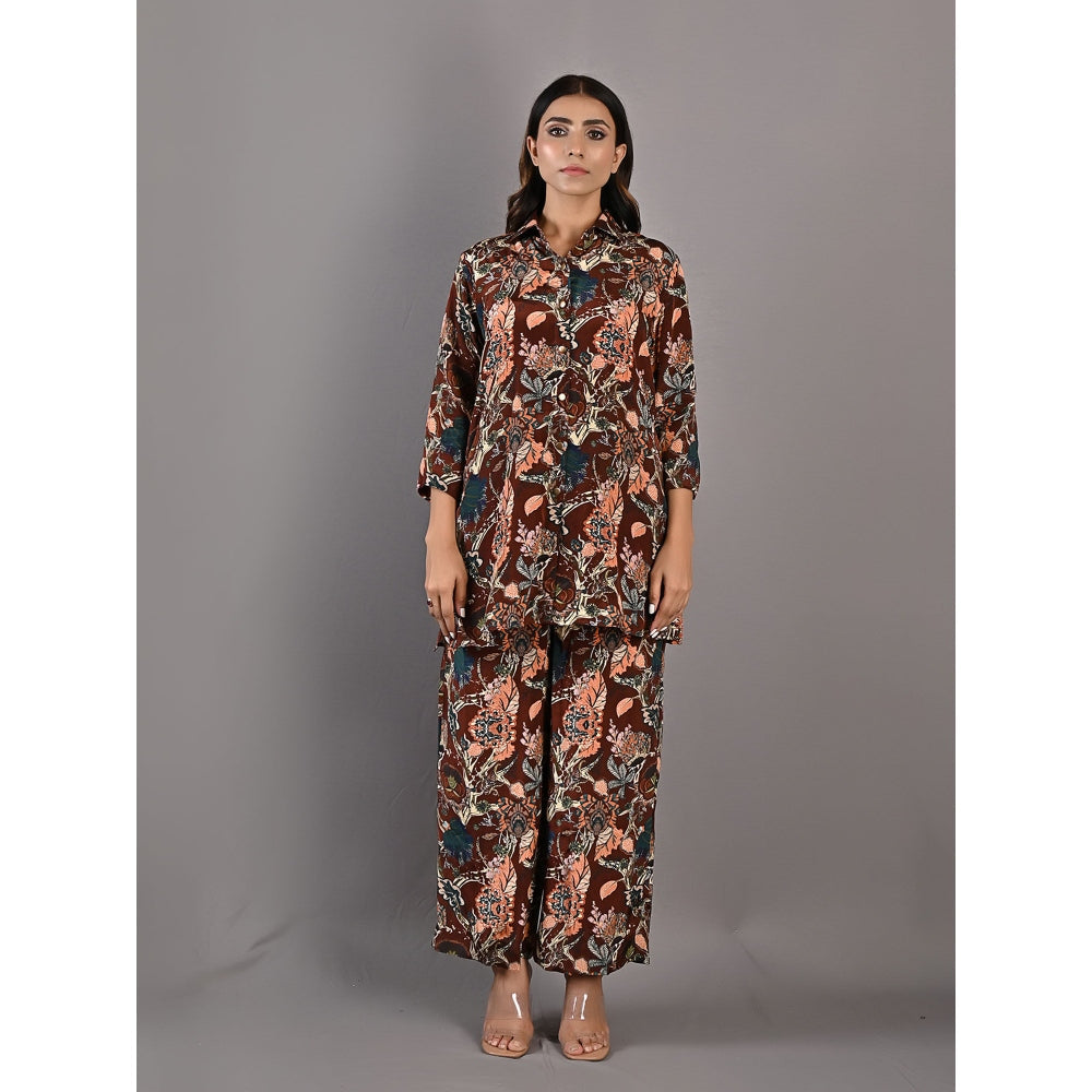 Bohame Senna Multi & Maroon Co-Ord (Set of 2)