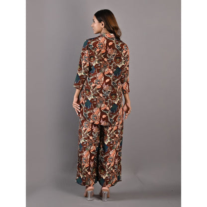 Bohame Senna Multi & Maroon Co-Ord (Set of 2)