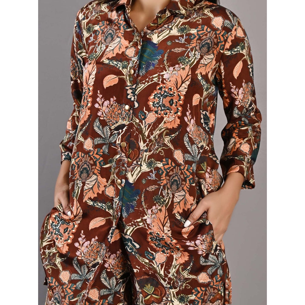 Bohame Senna Multi & Maroon Co-Ord (Set of 2)