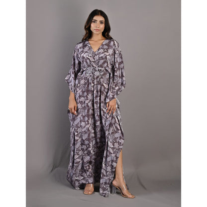 Bohame Chrystana Purple & Mauve Kaftan