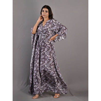 Bohame Chrystana Purple & Mauve Kaftan