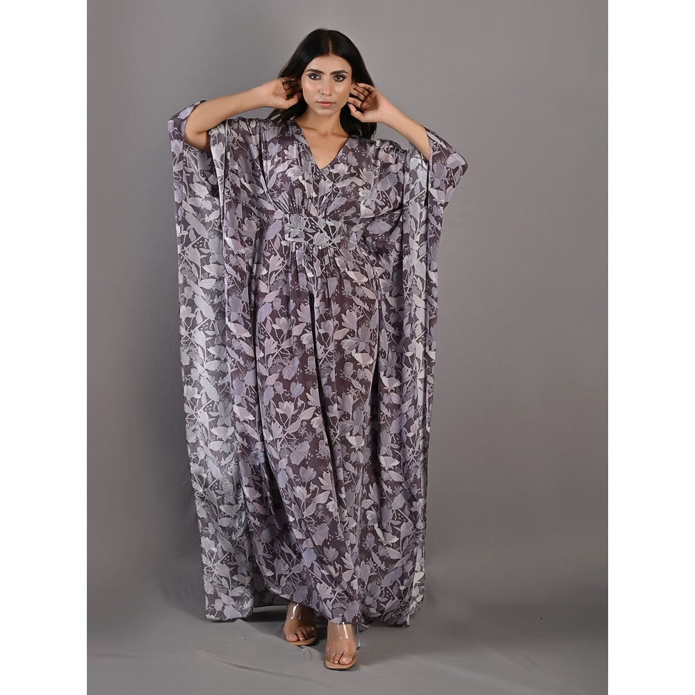 Bohame Chrystana Purple & Mauve Kaftan