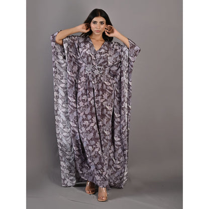 Bohame Chrystana Purple & Mauve Kaftan