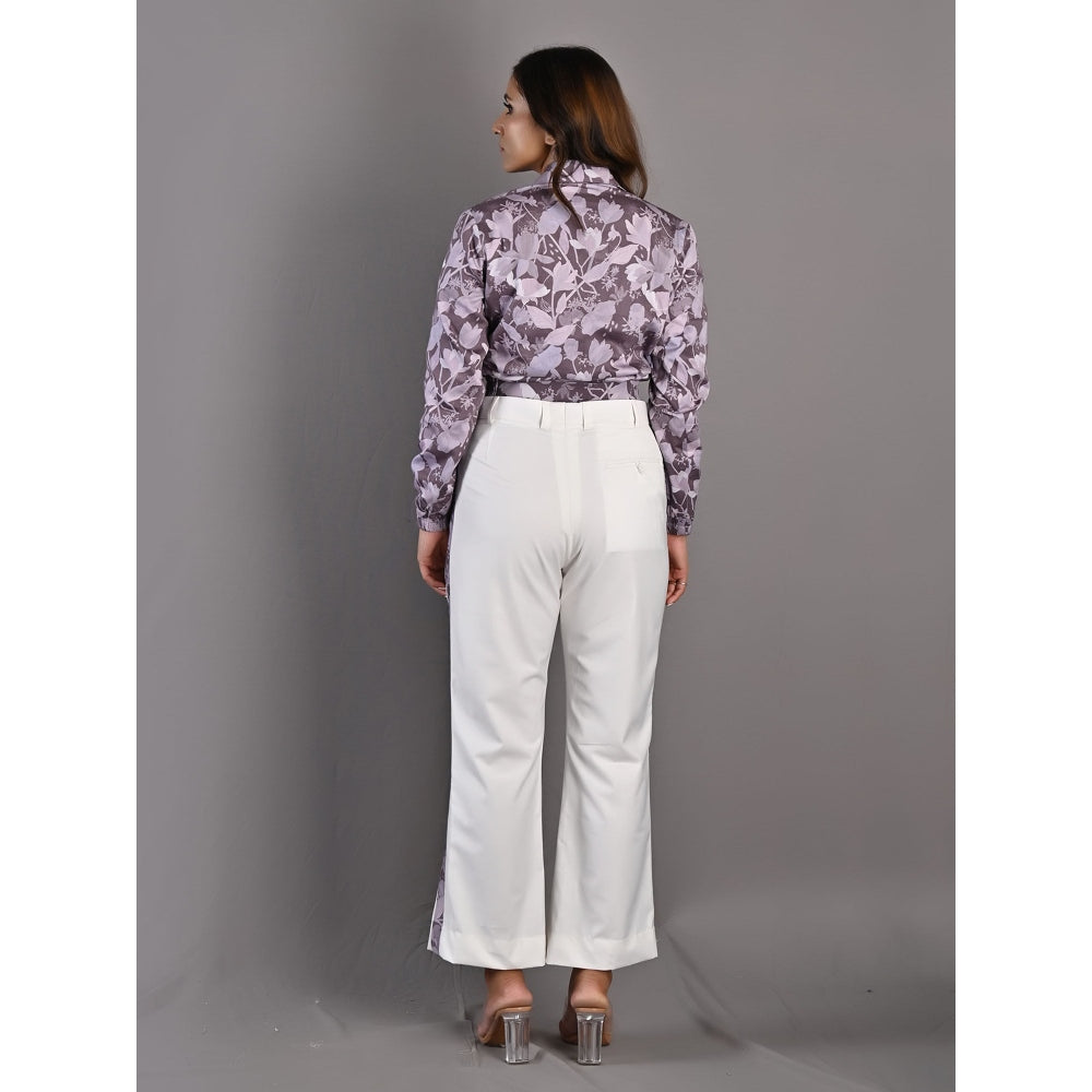 Bohame Elowyn Purple & Mauve Bomer Jacket with Bell Bottoms (Set of 2)