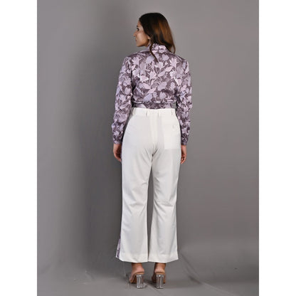 Bohame Elowyn Purple & Mauve Bomer Jacket with Bell Bottoms (Set of 2)