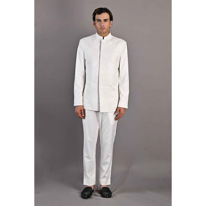 Bohame Carmine Embroidered Bandhgala (Set of 2)