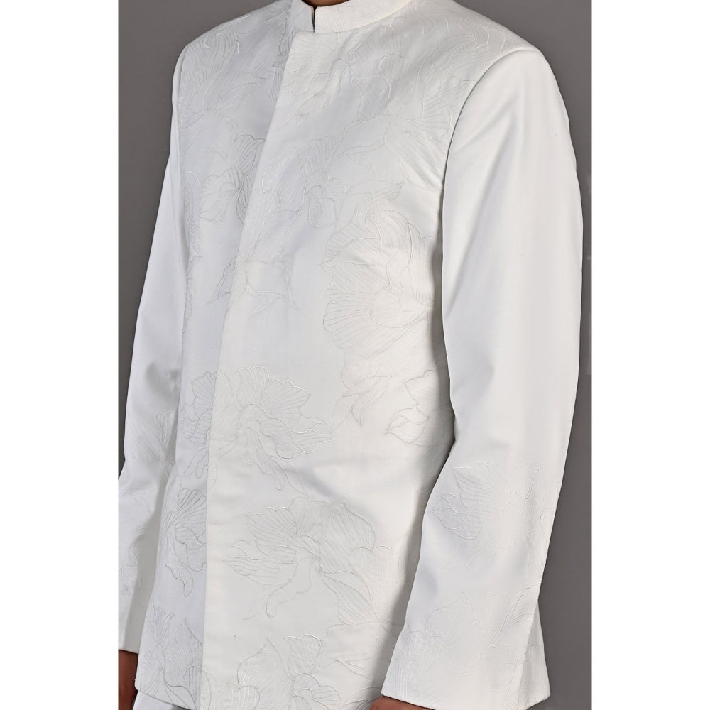 Bohame Carmine Embroidered Bandhgala (Set of 2)