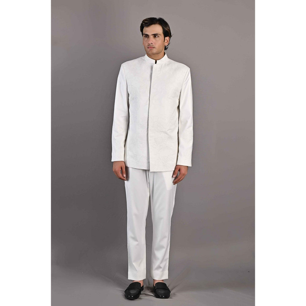 Bohame Carmine Embroidered Bandhgala (Set of 2)