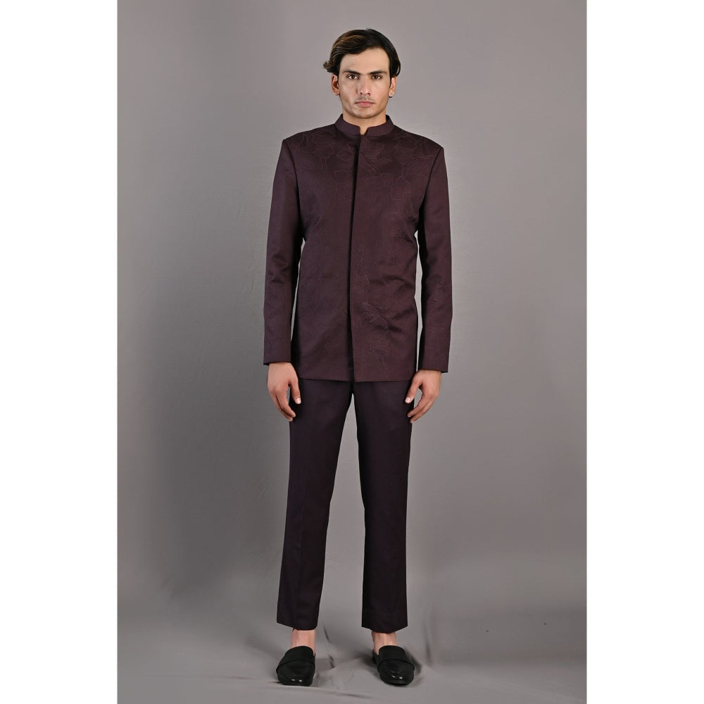 Bohame Casper Embroidered Bandhgala (Set of 2)