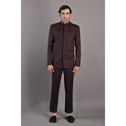 Bohame Casper Embroidered Bandhgala (Set of 2)