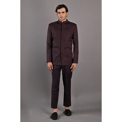 Bohame Casper Embroidered Bandhgala (Set of 2)