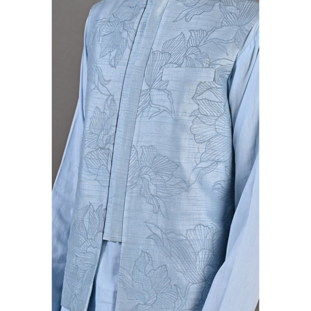 Bohame Terence Kurta with Nehru Jacket (Set of 3)