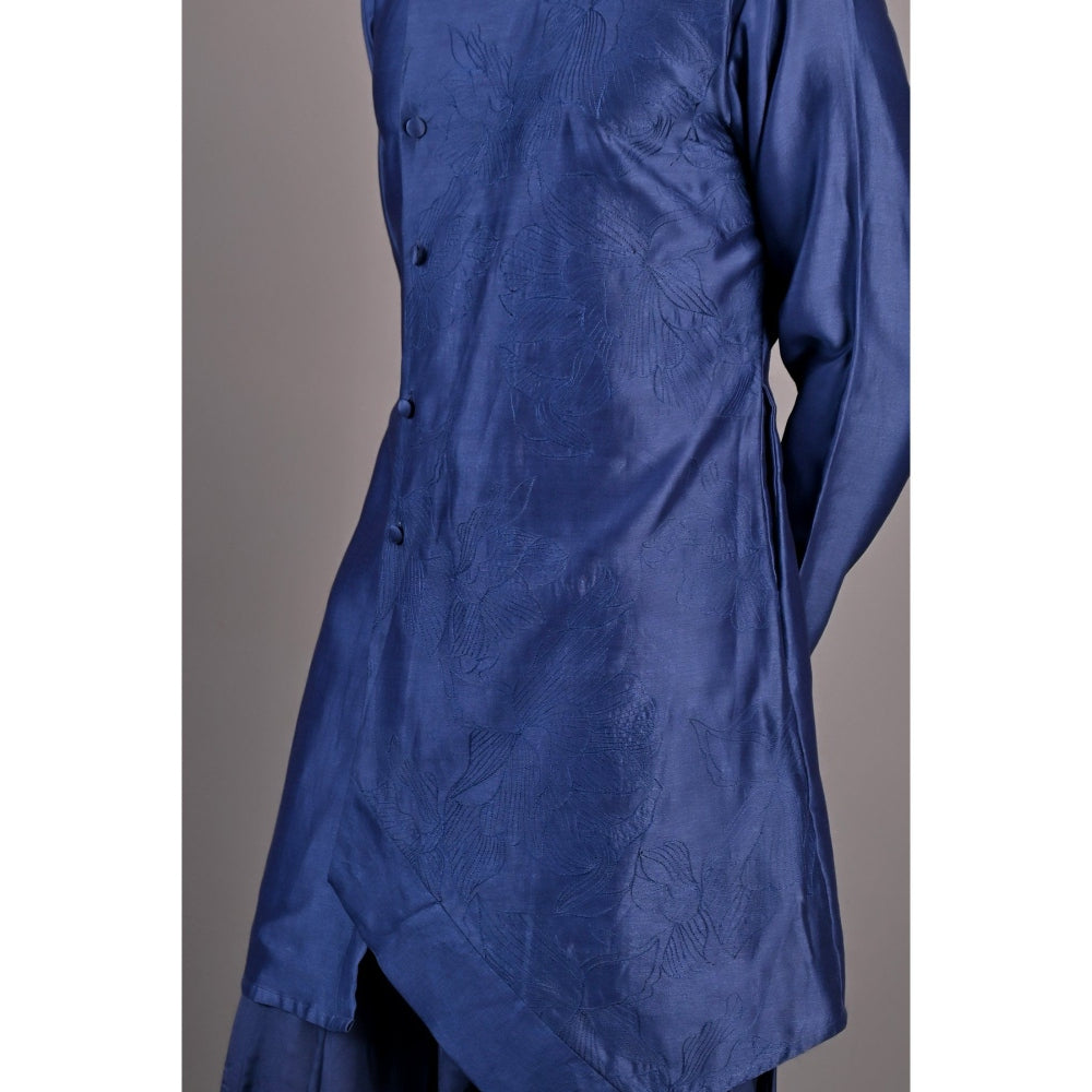 Bohame Jacinto Blue Kurta (Set of 2)