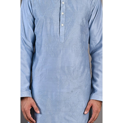 Bohame Mazus Powder Blue Kurta (Set of 2)