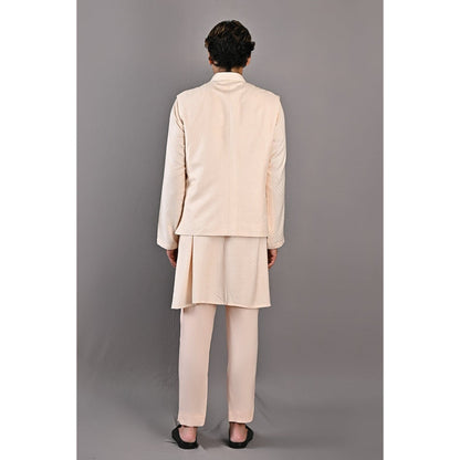 Bohame Leo Peach Kurta with Nehru Jacket (Set of 3)