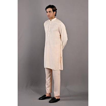 Bohame Leo Peach Kurta with Nehru Jacket (Set of 3)