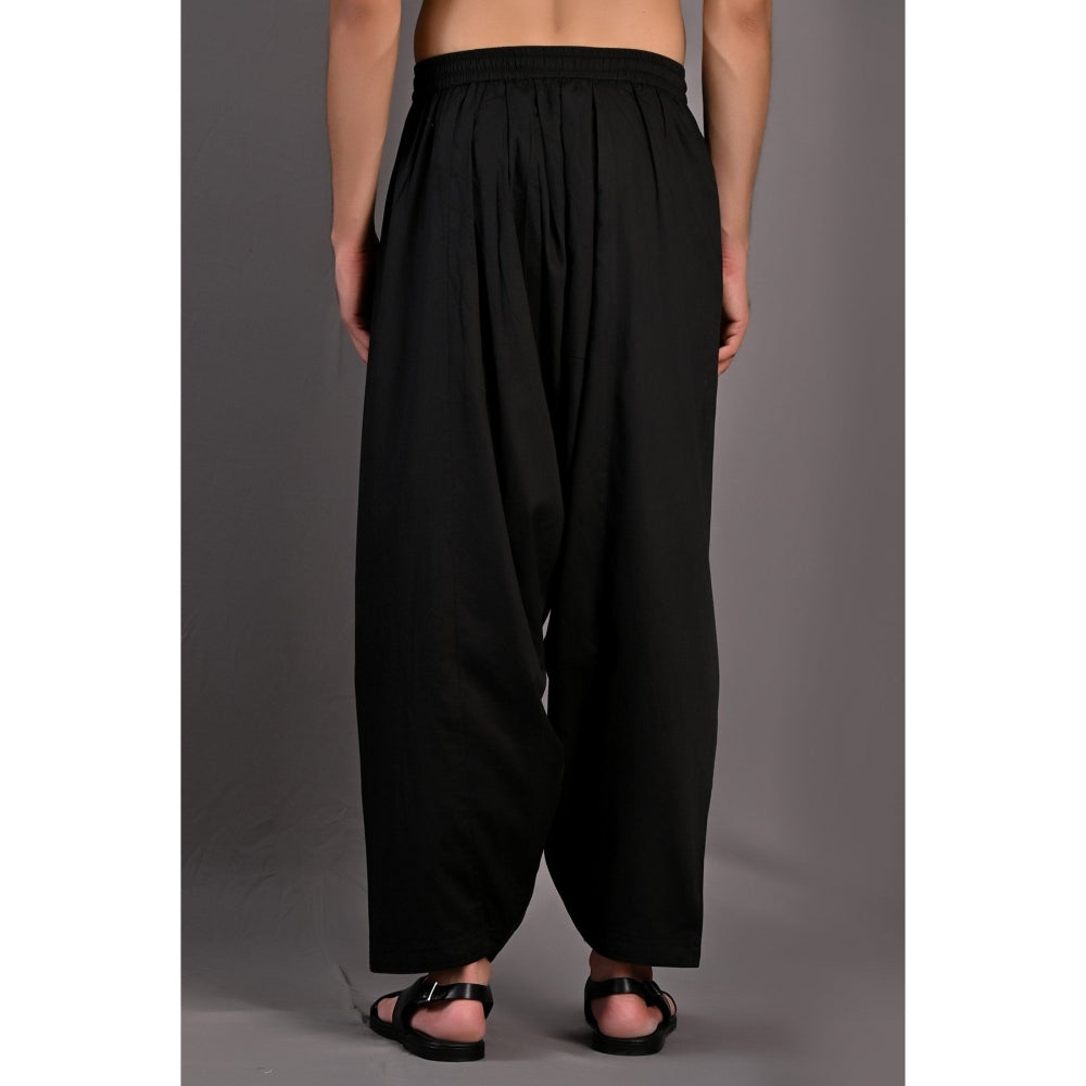 Bohame Adam Black Kurta with Nehru Jacket (Set of 3)