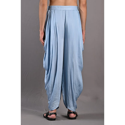 Bohame Owen Light Blue Kurta with Nehru Jacket (Set of 3)