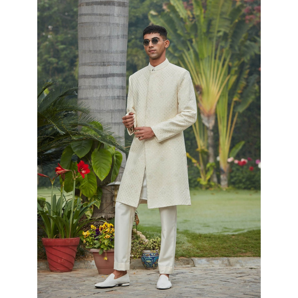 Bohame Adyat - Chikankari Achkan Kurta (Set of 3)