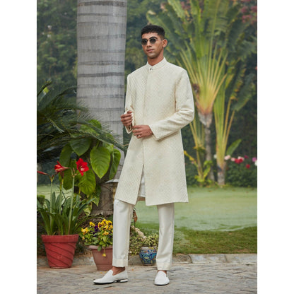 Bohame Adyat - Chikankari Achkan Kurta (Set of 3)