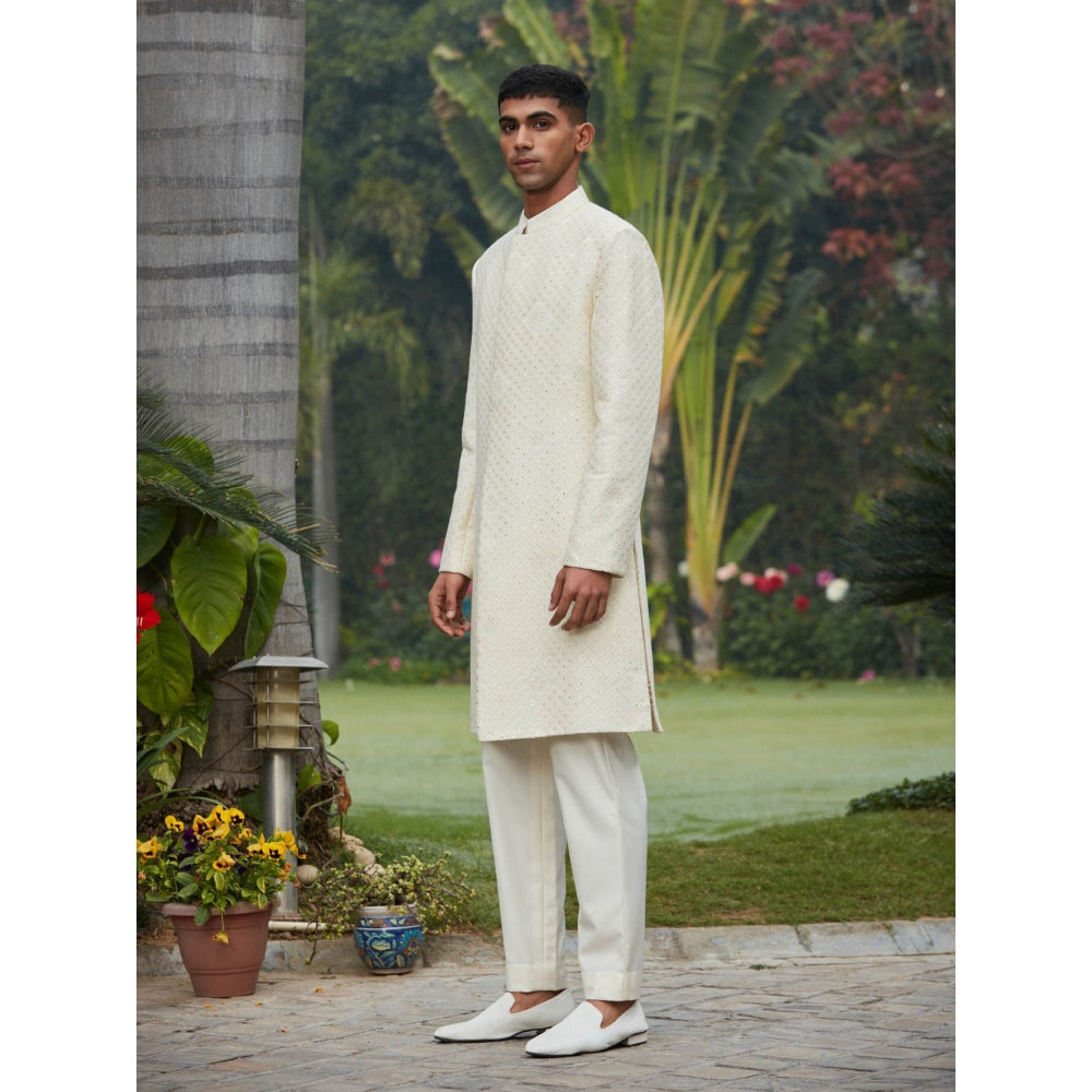 Bohame Adyat - Chikankari Achkan Kurta (Set of 3)