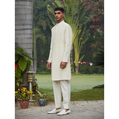 Bohame Adyat - Chikankari Achkan Kurta (Set of 3)