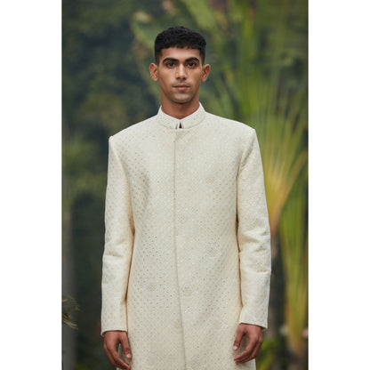 Bohame Adyat - Chikankari Achkan Kurta (Set of 3)